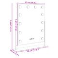 vidaXL LED zrkadlo na umývadlo Biela 44 x 10 x 53 cm Sklo a oceľ