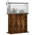vidaXL Stojan na akvárium dymový dub 81x36x73 cm kompozitné drevo