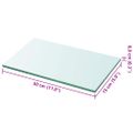 vidaXL Poličky 2 ks panel z priehľadného skla 30x15 cm