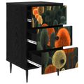 vidaXL Nočný stolík ZAANDAM 2 ks Čierny dub 36 x 33 x 61 cm
