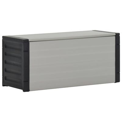 vidaXL Záhradná skrinka na odpad sivá 85x34x40 cm