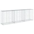 vidaXL Gabiónový kôš s krytom 300x50x100 cm, pozinkované železo