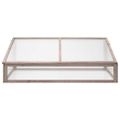 vidaXL Skleník sivý 110x56x39 cm jedľové drevo