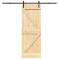 vidaXL Posuvné dvere NARVIK 70 x 210 cm (213,5 cm) Prírodná a čierna