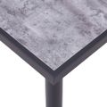 vidaXL Jedálenský stôl, čierna a betónovo sivá 140x70x75 cm, MDF