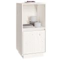 vidaXL Komoda biela 38x35x80 cm borovicový masív