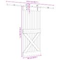 vidaXL Posuvné dvere NARVIK Prírodná a čierna 85 x 210 cm (213,5 cm)