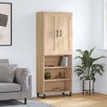 vidaXL Vysoká skrinka dub sonoma 69,5x34x180 cm spracované drevo