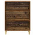 vidaXL Servírovacia skriňa Staré drevo 69,5 x 32,5 x 90 cm