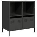 vidaXL Komoda čierna 68x39x73,5 cm oceľ valcovaná za studena