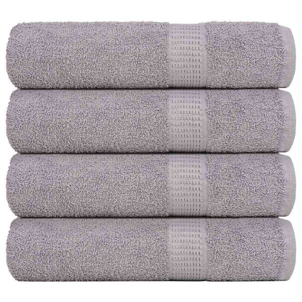 vidaXL Sprchové osušky FROGN 4 ks sivé 70x140 cm 360 g/m²