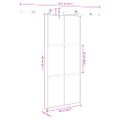 vidaXL Posuvné dvere s kovaním tvrdené sklo a hliník úzke 90x205 cm