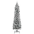 vidaXL Umelý vianočný stromček Biela 240 cm PVC, kov a plast
