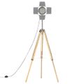 vidaXL Lampa na statíve, mangový masív 140 cm
