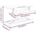 VidaXL Nastaviteľný pracovný stôl 90x40x(13-50) cm oceľ a sprac. drevo