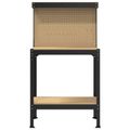 vidaXL Pracovný stôl Čierny 81 x 41 x 145 cm Spracované drevo a kov