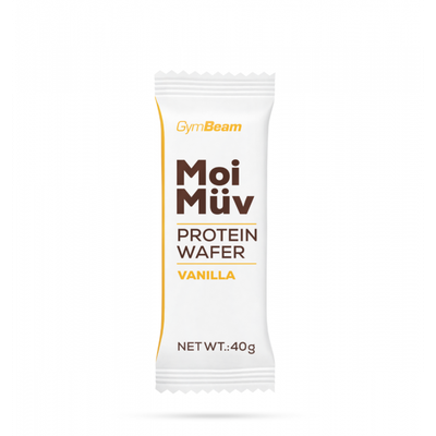 MoiMüv Protein Wafer - GymBeam, vanilka, 40 g