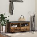 vidaXL Predsieňová lavica Staré drevo 100 x 38 x 46 cm