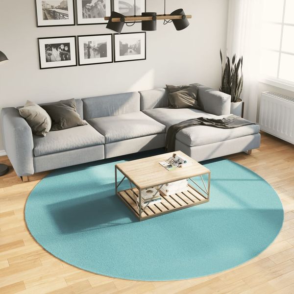 vidaXL Koberec OVIEDO krátky vlas zelený Ø 240 cm