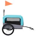 vidaXL Vozík pre domáce zvieratá na bicykel/beh 2-v-1, modro sivý