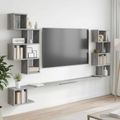 vidaXL Nástenná polica na TV Sivý Sonoma 160 x 15 x 94 cm