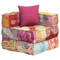 vidaXL Modulárna taburetka s vankúšom patchwork látka