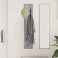 vidaXL Vešiak na stenu Nástenná montáž Sivý Sonoma 20 x 1,5 x 100 cm