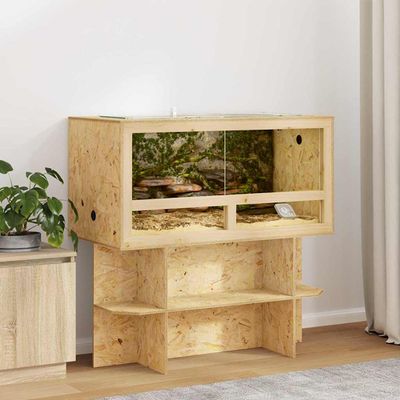 vidaXL Terárium Hnedá 100 x 50 x 100 cm OSB