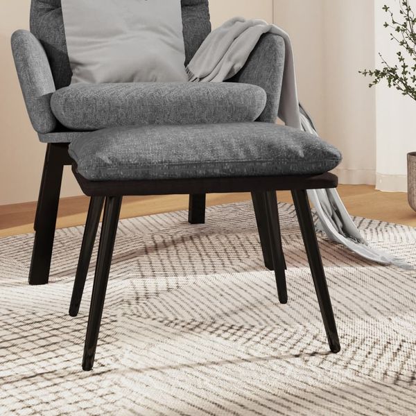 vidaXL Podnožka bledosivá 45x29,5x35 cm látka a umelá koža
