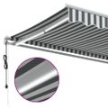 vidaXL Automaticky zaťahovacia markíza LED antracit a biela 400x350 cm