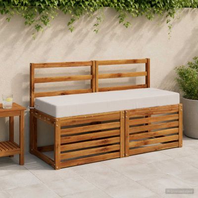 vidaXL Podložka na sedadlo SOEST 100% polyester Biela 120 x 40 x 10 cm