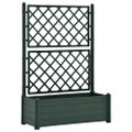 vidaXL Záhradný kvetináč s mriežkou 100x43x142 cm PP zelený