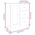 vidaXL Komoda vo farbe dubu sonoma 69,5x34x90 cm spracované drevo