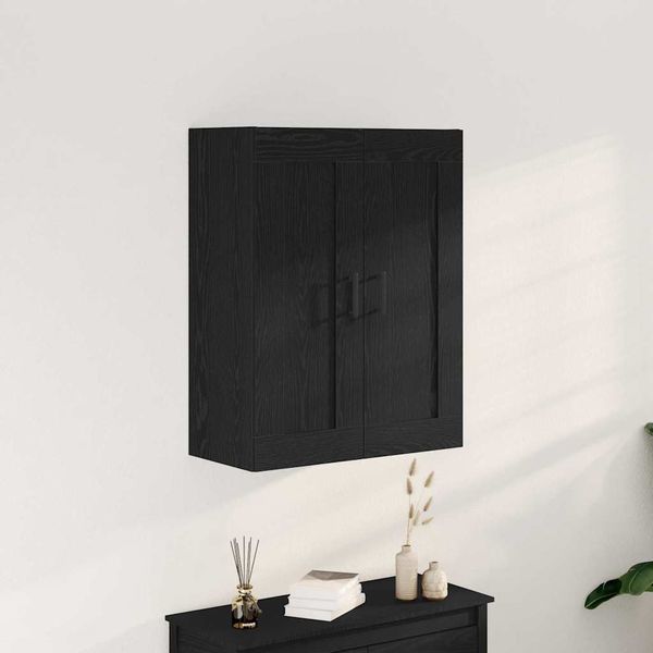 vidaXL Závesná skrinka Čierny dub 69,5 x 34 x 90 cm Kompozitné drevo