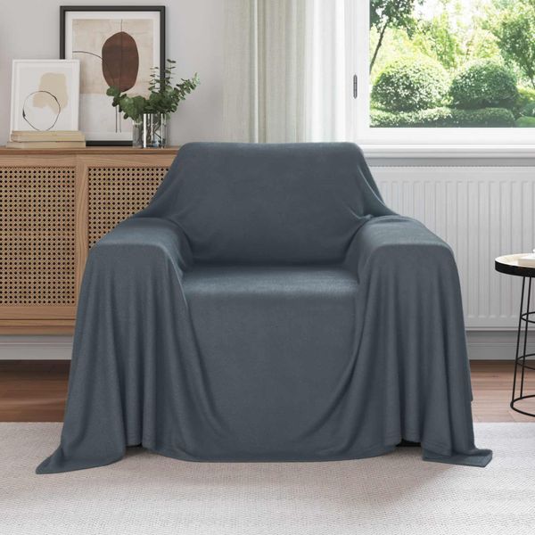 vidaXL Prikrývky na hodenie 6 pcs Tmavo šedá 210 x 140 cm Flís