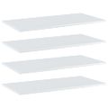 vidaXL Prídavné police 4ks, lesklé biele 80x40x1,5cm kompozitné drevo