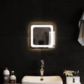 vidaXL Zrkadlo do kúpeľne s LED Priehľadná 30 x 30 cm tvrdené sklo