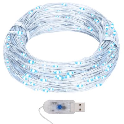 vidaXL LED mikro svetelná reťaz 40 m 400 LED studená biela 8 funkcií