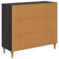 vidaXL Servírovacia skriňa Čierna 89 x 34,5 x 80 cm Kompozitné drevo