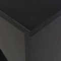 vidaXL Barový stôl s pohyblivou poličkou, čierny 138x39x110 cm