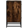 vidaXL Nočný stolík dymový dub 40x34,5x60 cm kompozitné drevo+kov