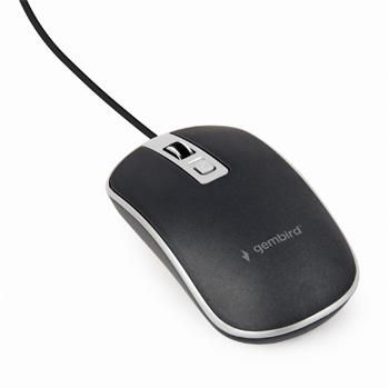 Gembird Myš MUS-4B-06, USB, čierno-strieborná