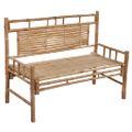 vidaXL Záhradná lavička s podložkou 120 cm bambus
