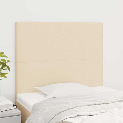 vidaXL Čelo postele krémové 80x5x118/128 cm látkové