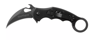 FOX Knives FX-599 MINI Karambit vreckový nôž 6,6 cm, celočierny, G10