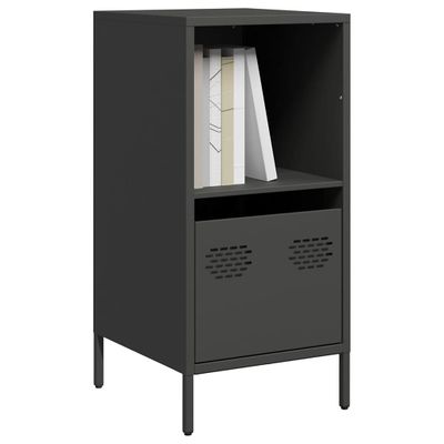 vidaXL Komoda čierna 35x39x73,5 cm oceľ valcovaná za studena