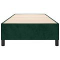 vidaXL Posteľný rám s boxspringom tmavozelený 90x190 cm zamat