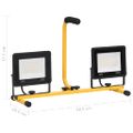 vidaXL LED reflektor s rukoväťou 2x50 W teplé biele svetlo