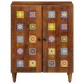 vidaXL Servírovacia skriňa 60 x 33 x 75 cm Masívne mango drevo Orech