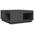 vidaXL Konferenčný stolík sivý 80x81x36,5 cm borovicový masív